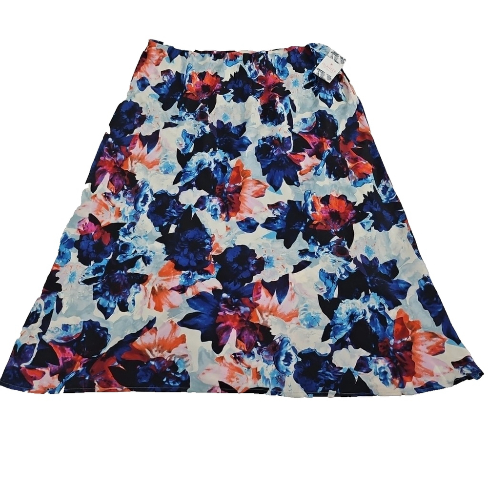 Islander Floral Gypsy Boho Bloomcore Career Elastic Skirt Womens Size XL New